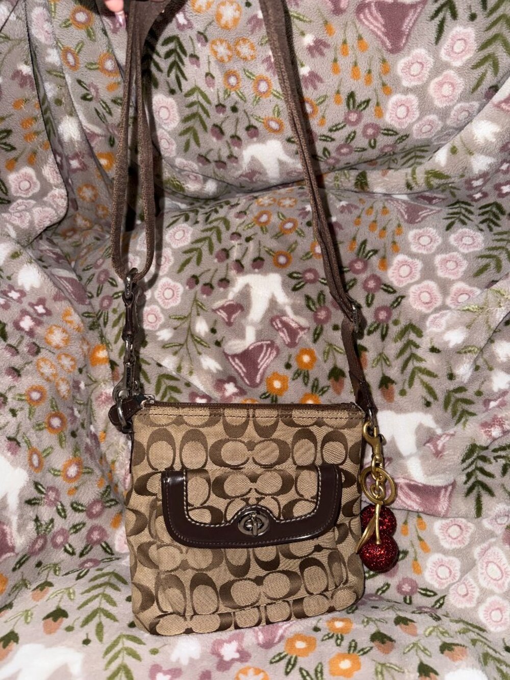 Coach Signature Jacquard Park swingpack crossbody bag